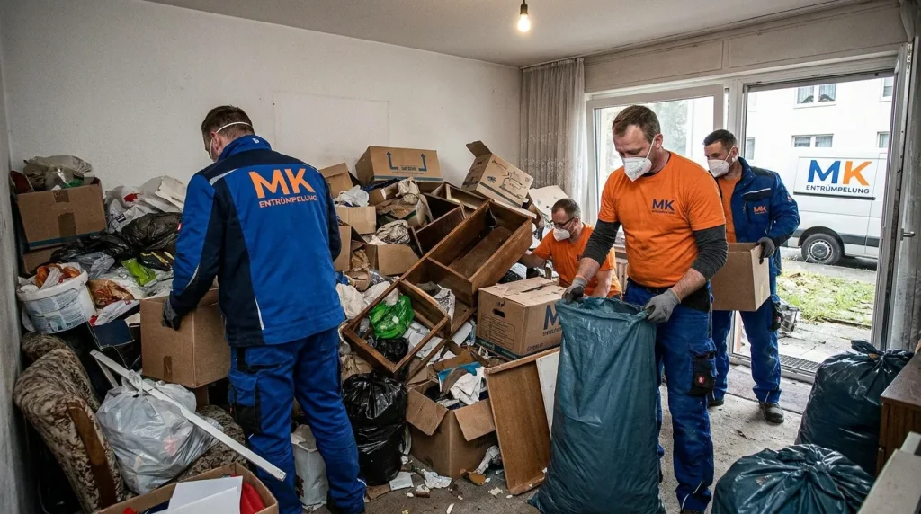 Team von MK Entrümpelung bei der Hausentrümpelung
