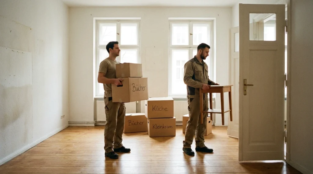 maenner tragen umzugskartons wohnungsaufloesung kosten check